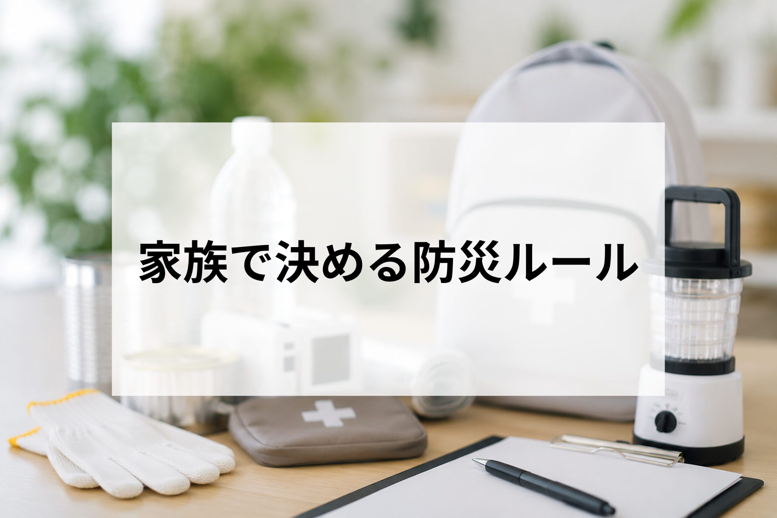 家族で決める防災ルール