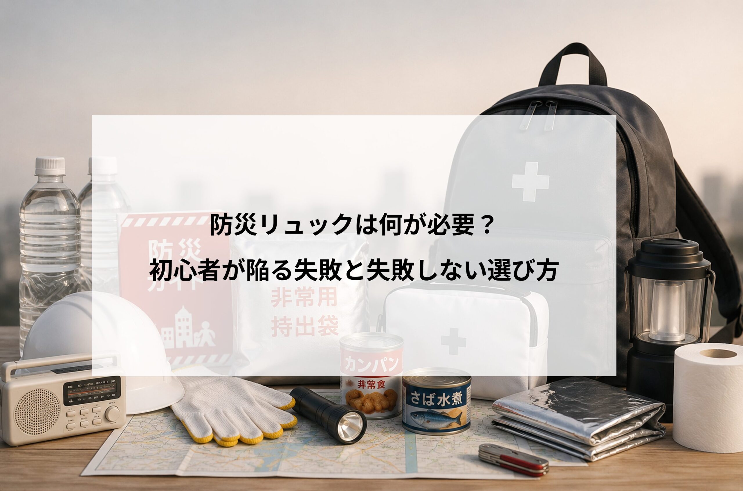 防災リュックは何が必要？初心者が陥る失敗と失敗しない選び方