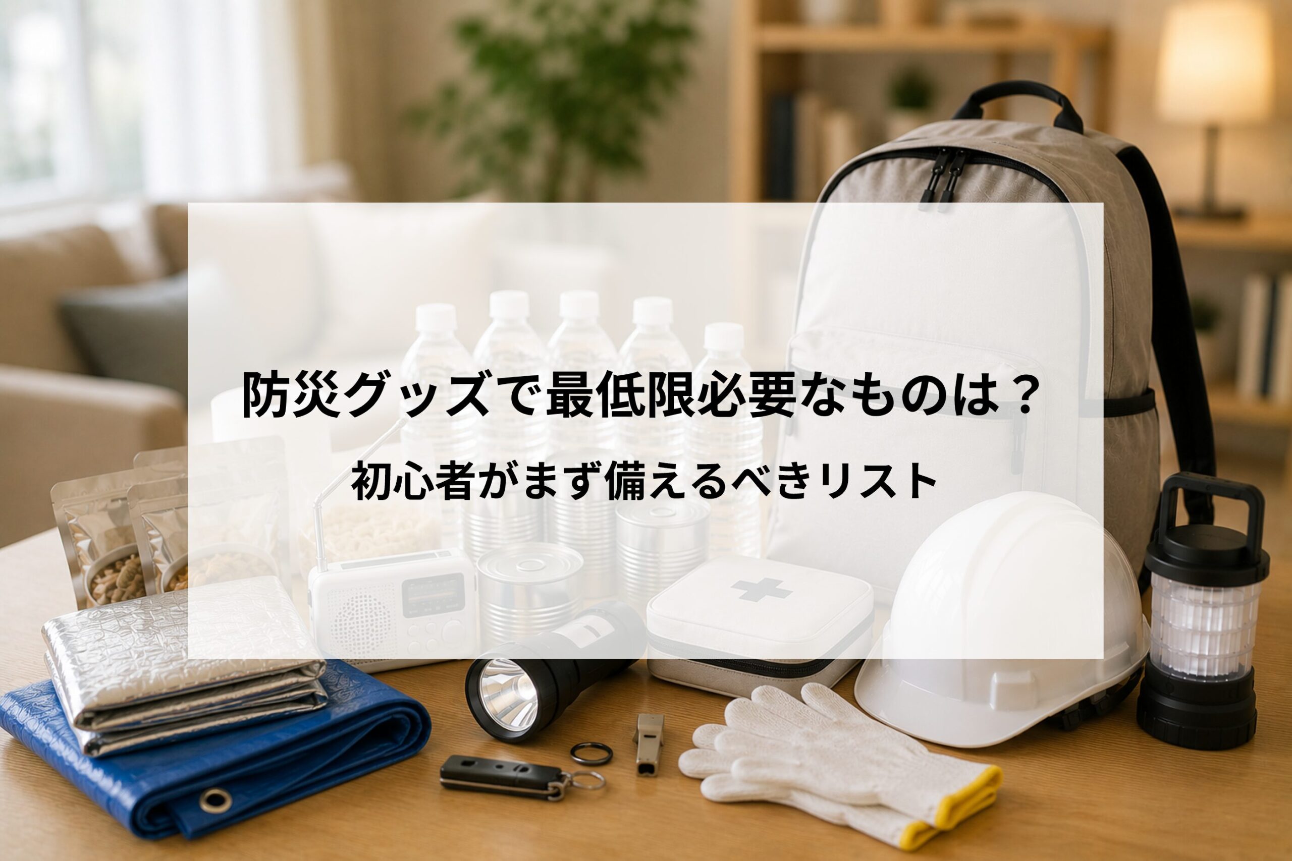 防災グッズで最低限必要なものは？初心者向け準備リスト