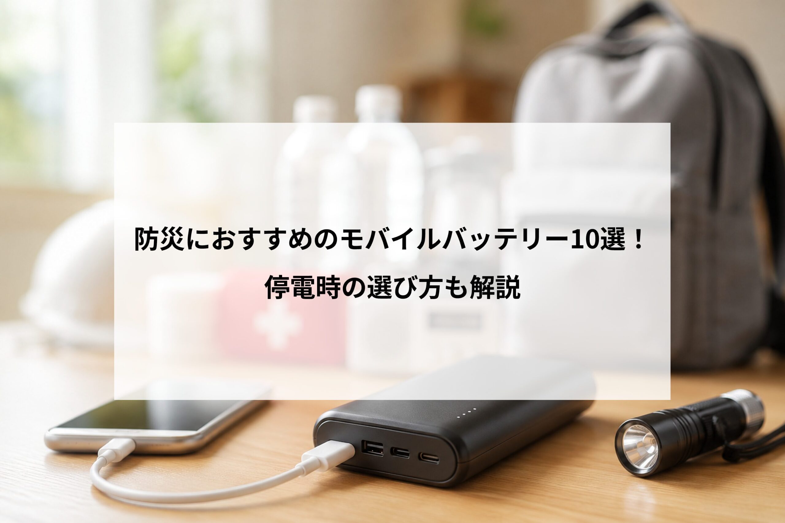 防災におすすめのモバイルバッテリー10選！停電時の選び方も解説