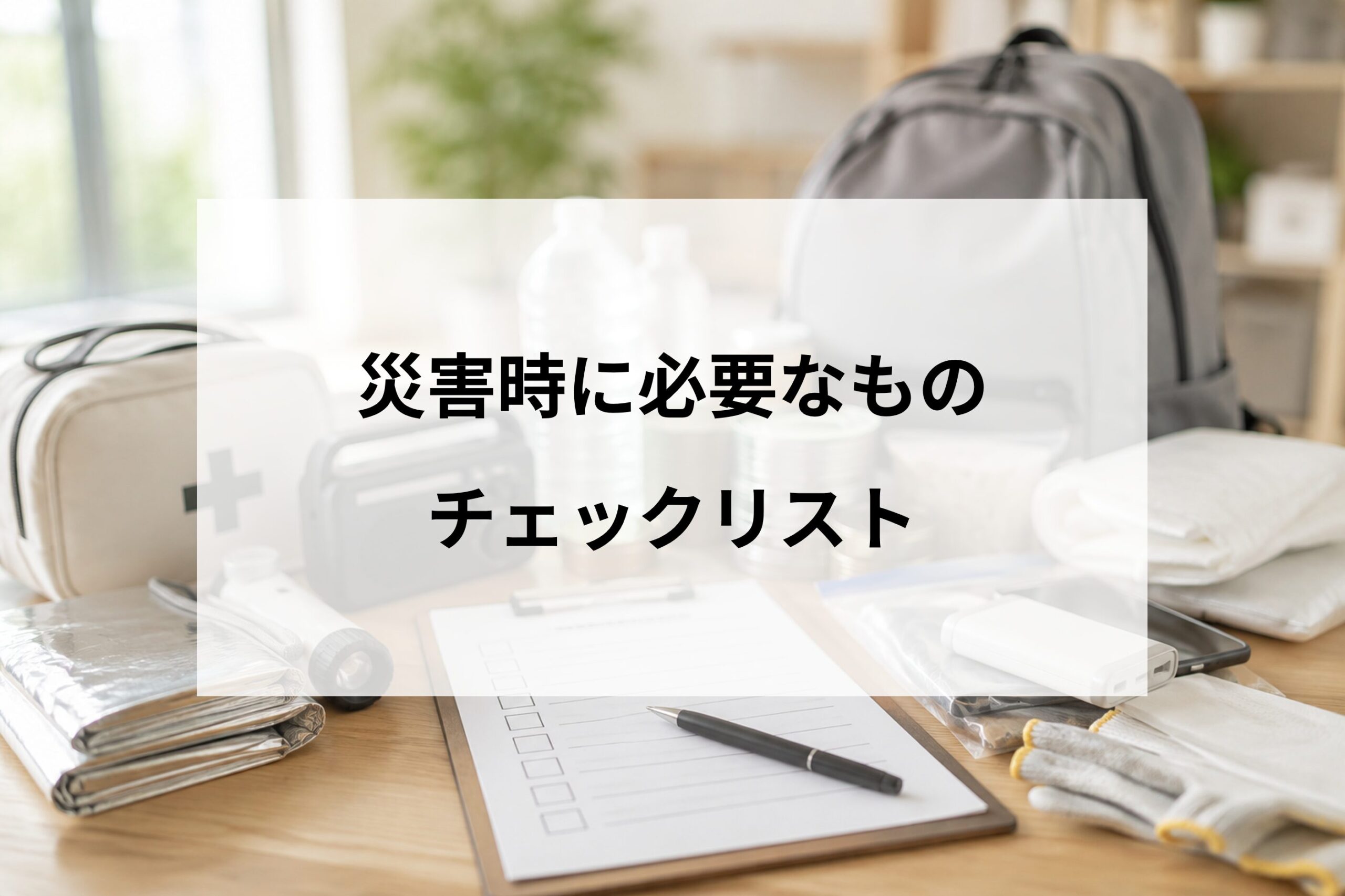 災害時に必要なものチェックリスト